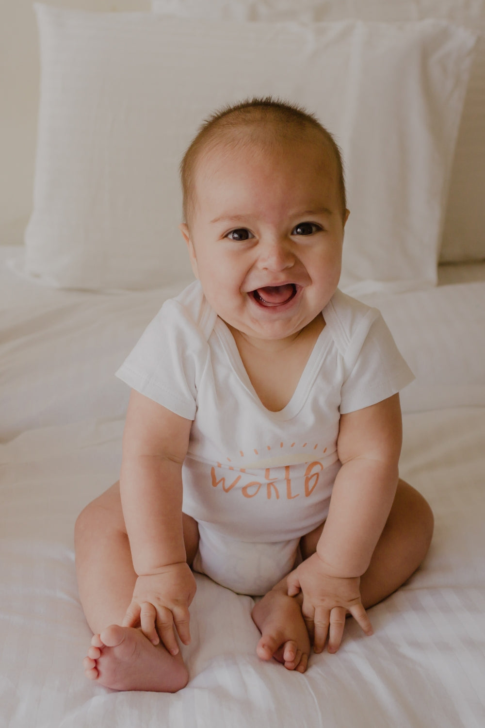 Body Bebé Hello World - Blanco