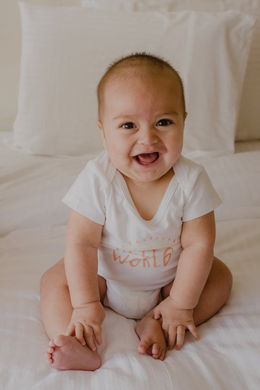 Body Bebé Hello World - Blanco